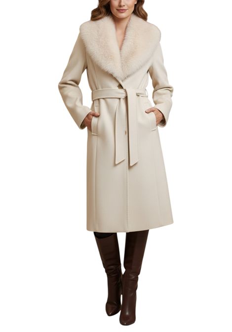 CAPPOTTO CON COLLO IN ECOPELLICCIA VALENTINA RIO | Cappotti | V8362/01160